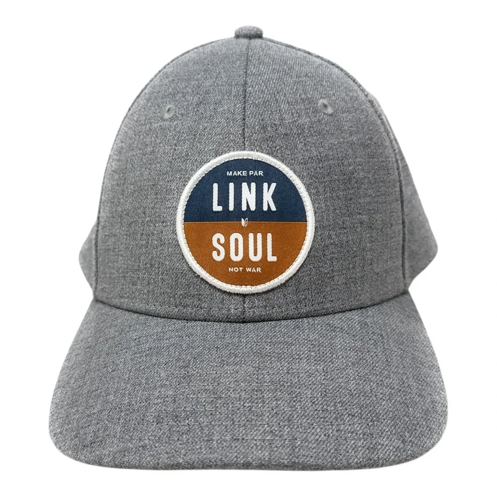 Linksoul Baseball Cap Mens OSFA Gray Make Par Not War Golf Snapback Hat